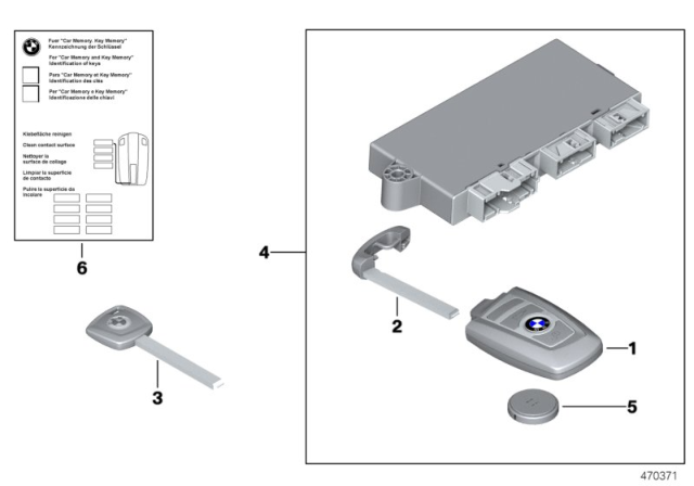 2012 BMW 740i Radio Remote Control Diagram