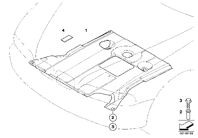 2005 BMW 330Ci Front Aggregate Protective Plate Diagram