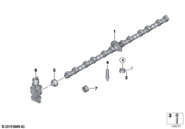 2011 BMW 328i Valve Timing Gear, Eccentric Shaft Diagram