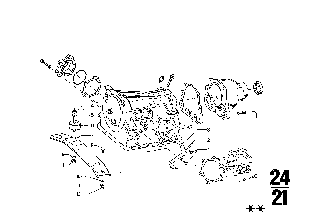 1973 BMW 3.0S Housing & Attaching Parts (Bw 65) Diagram 4