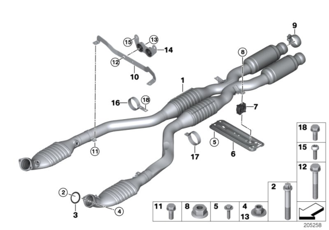 2010 BMW M3 Kugelbandschelle Diagram for 18217558661