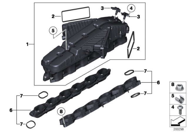 2015 BMW 760Li Intake Manifold System Diagram