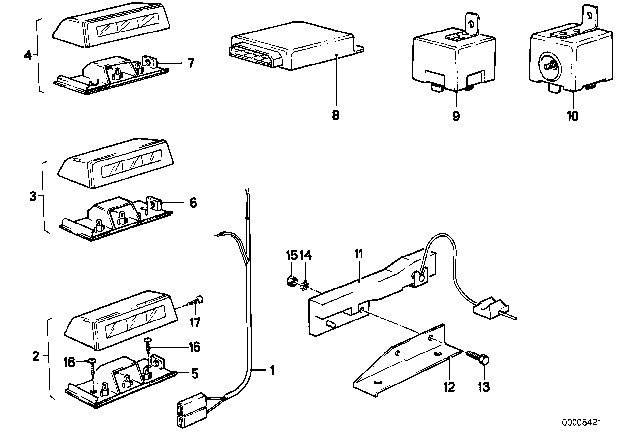 1975 BMW 530i Safety Belt Warning Diagram