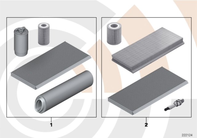 2003 BMW X5 Service Kit, Service II Diagram