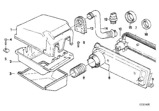 1994 BMW 740i Relay Motor / Control Unit-Box Diagram
