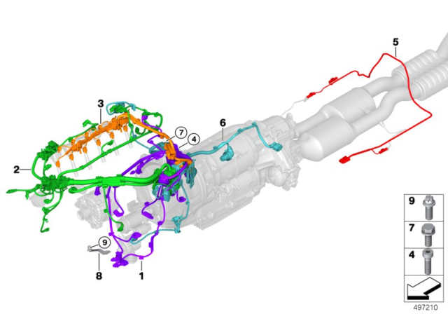 2020 BMW X4 M WIRING HARNESS IGNI. COIL/IN Diagram for 12518058634