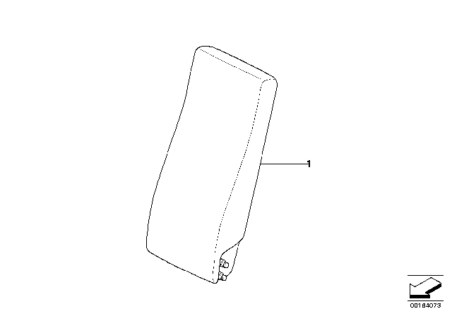 2013 BMW X6 Rear Seat Centre Armrest Diagram 1