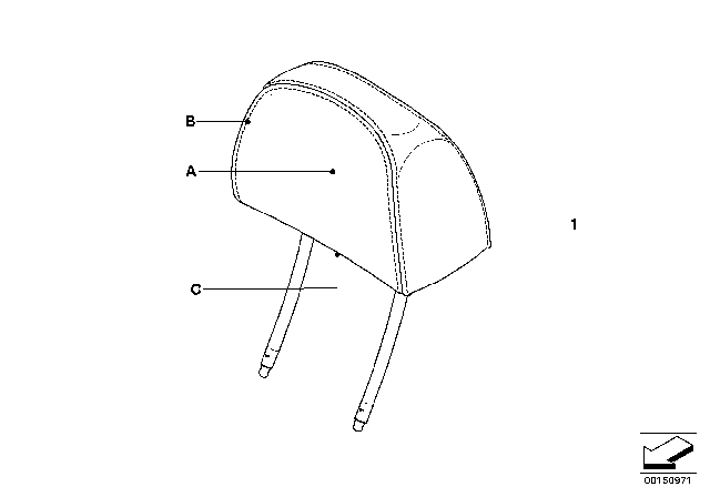 2008 BMW M5 Individual Headrest Diagram 5