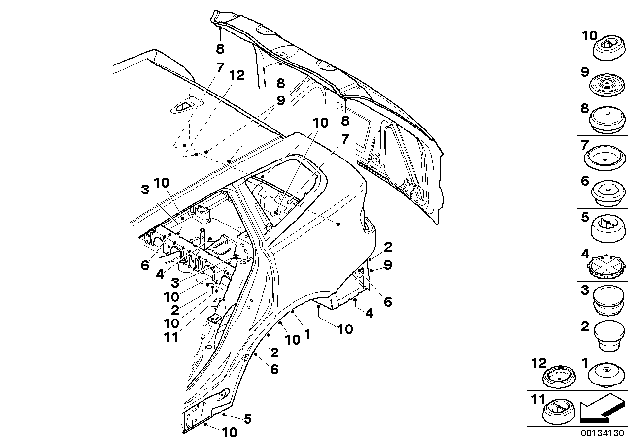 2004 BMW X3 Sealing Cap/Plug Diagram 3
