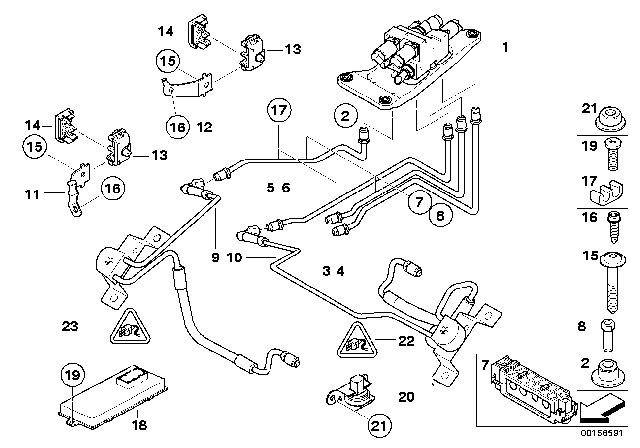 2013 BMW X6 Valve Block And Add-On Parts / Dyn.Drive Diagram 1