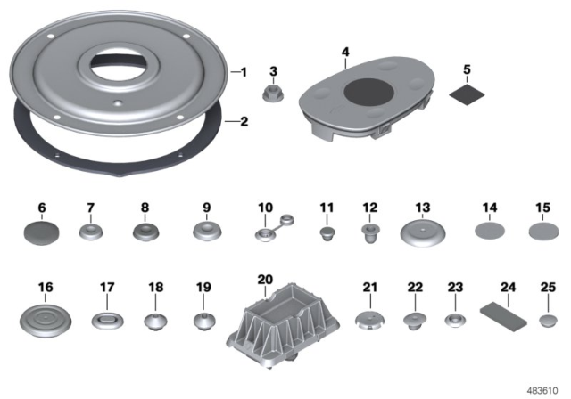 2019 BMW X6 Sealing Cap/Plug Diagram