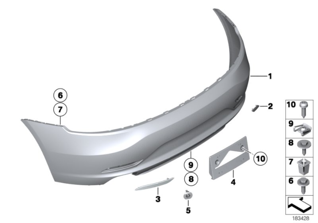 2009 BMW Z4 Panel, Bumper, Primed, Rear Diagram for 51127230960