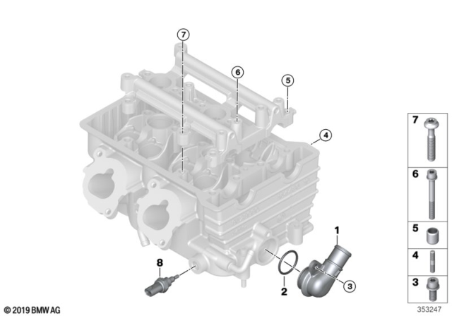 2016 BMW i3 Cylinder Head & Attached Parts Diagram 2