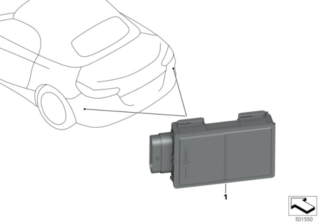 2019 BMW Z4 Radar Sensor Short Range Diagram