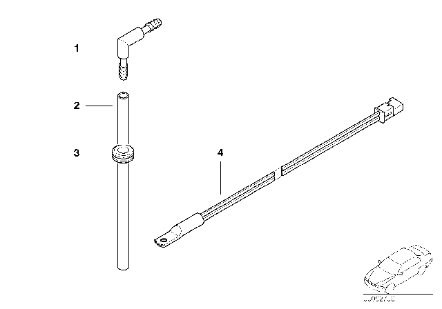 2004 BMW 760Li Battery Holder And Mounting Parts Diagram