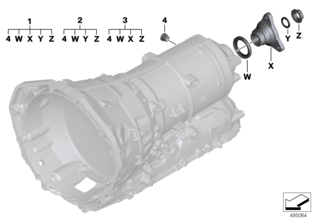 2015 BMW 760Li Repair Kit, Output Diagram for 24207588897