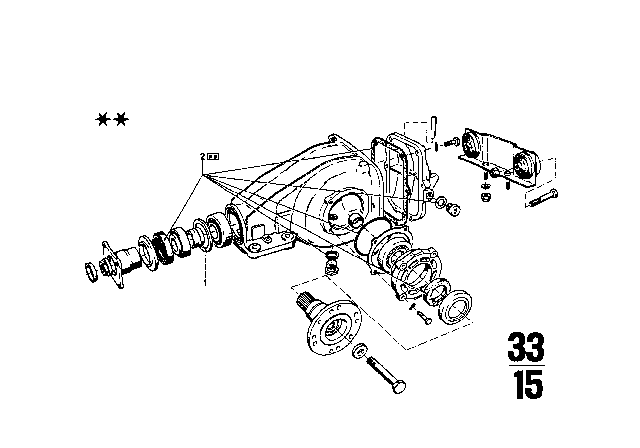 1972 BMW 2002tii Differential - Spacer Ring Diagram 2