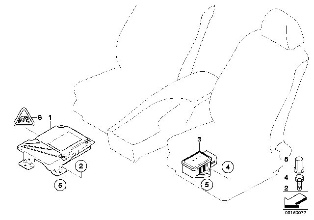 2004 BMW 645Ci Control Module / Rotation Rate Sensor Active Steering Diagram 1