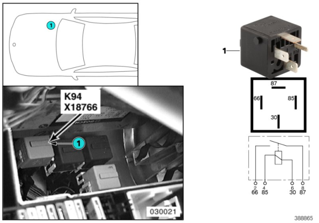 1999 BMW 740iL Relay, Motor Diagram