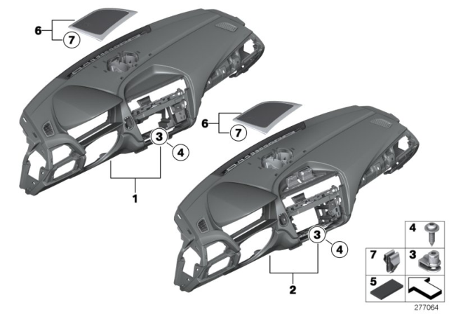 2016 BMW 228i xDrive Trim Panel Dashboard Diagram