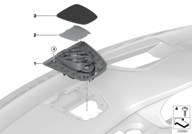 2016 BMW X6 Single Parts, High End Dashboard Diagram