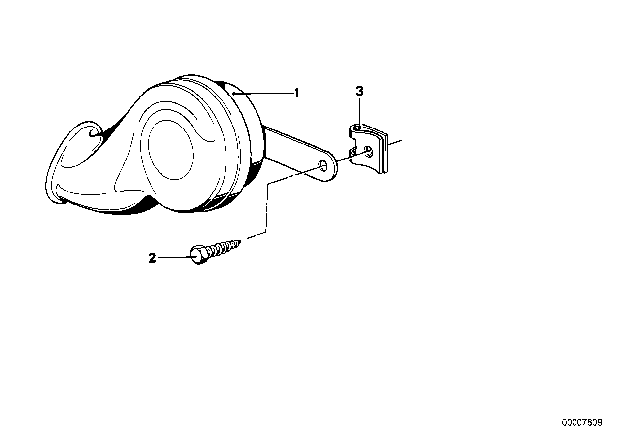 1980 BMW 733i Horn Diagram