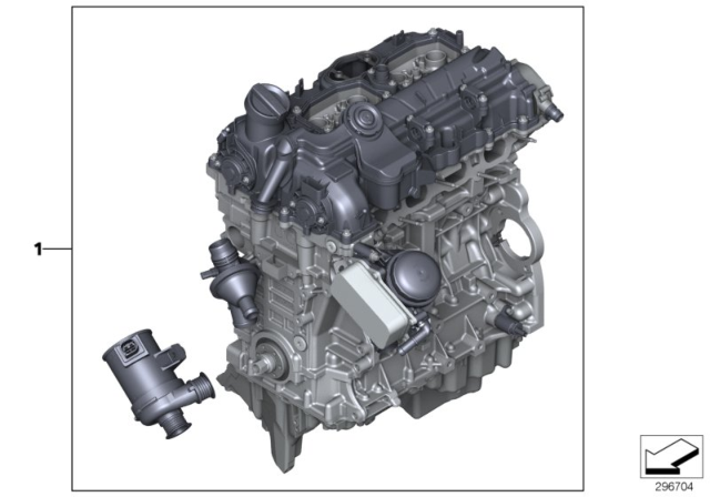 2014 BMW 328i xDrive Short Engine Diagram