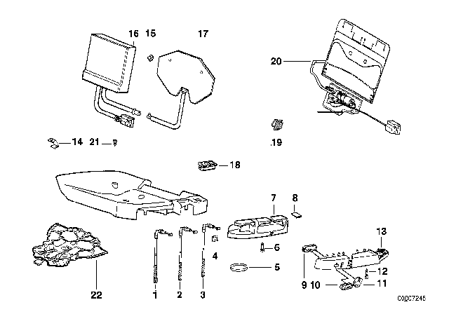 1994 BMW 325i Single Parts Of Front Seat Controls Diagram