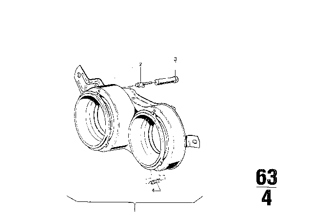 1970 BMW 2500 Headlight Diagram 3