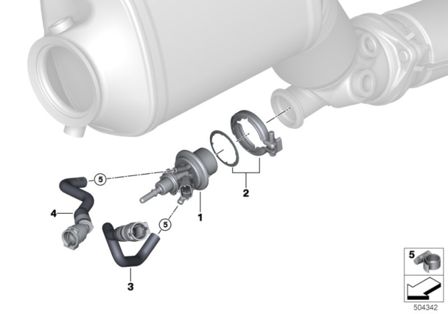 2015 BMW 535d xDrive Hose Scr Metering Module Coolant Pump Diagram for 11538513339