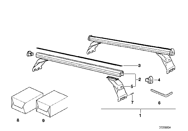 2003 BMW X5 Base Support System Diagram