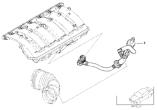 2003 BMW 325i Vacuum Control - Engine Diagram