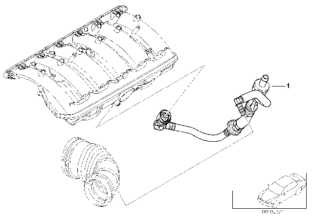 2005 BMW 325i Vacuum Control - Engine Diagram