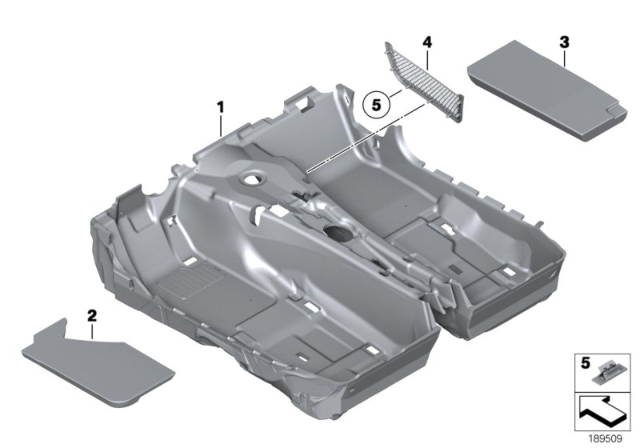 2013 BMW Z4 Floor Trim, Front Diagram for 51478048577