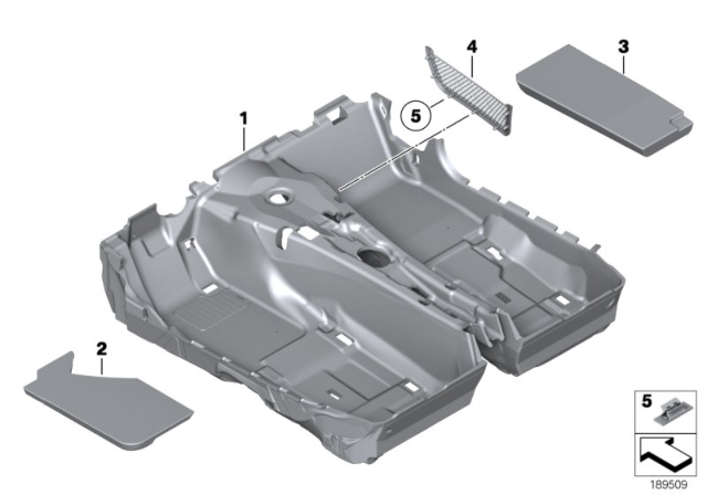 2012 BMW Z4 Floor Covering Diagram