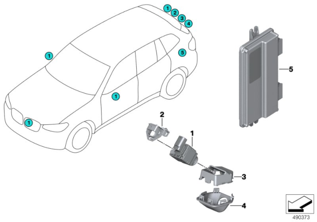 2019 BMW X3 M40i(G01) Surround View Camera / Parking Man.Assistant Plus Diagram