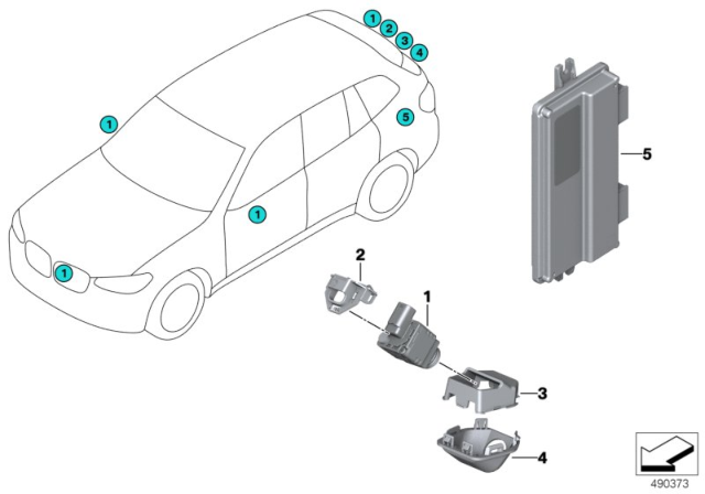 2019 BMW X4 Surround View Camera / Parking Man.Assistant Plus Diagram