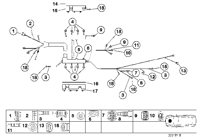 1999 BMW 540i Covering Lower Left Diagram for 12521741824