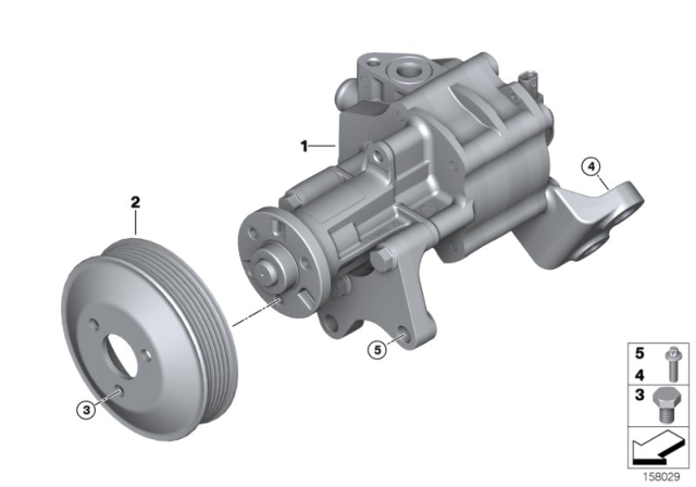 2009 BMW X6 Power Steering Pump Diagram 1