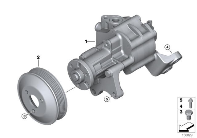 2007 BMW X5 Power Steering Pump Diagram for 32416781004