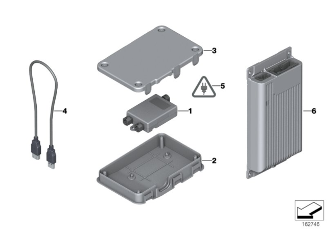 2009 BMW 323i Adapter Lead, Usb Socket Diagram for 84109143446