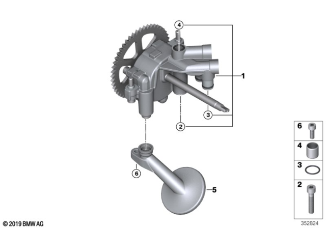 2014 BMW i3 Lubrication System / Oil Pump Diagram