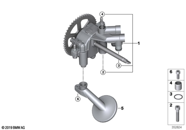 2020 BMW i3s Intake Neck, Oil Pump Diagram for 11418528888