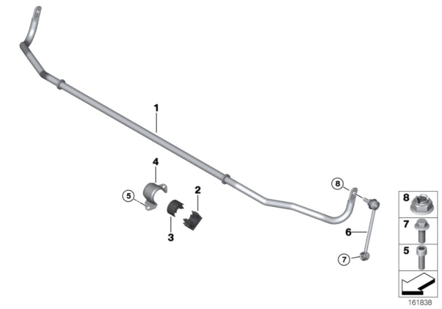 2011 BMW M3 Stabilizer, Rear Diagram for 33552283655