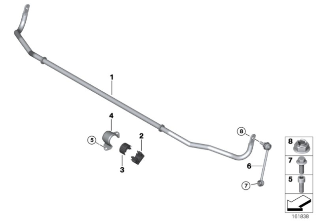 2009 BMW M3 Stabilizer, Rear Diagram