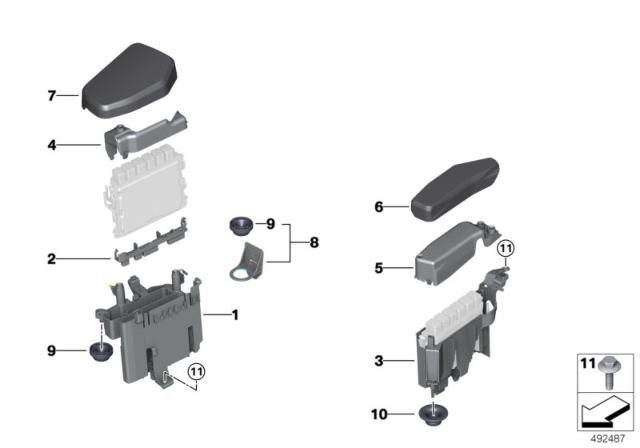 2020 BMW X6 Cover Diagram for 12908611740