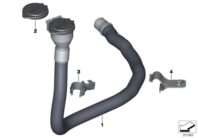 2010 BMW 128i Filler Pipe, Wash Container Diagram