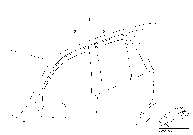 2008 BMW X6 Deflector Diagram