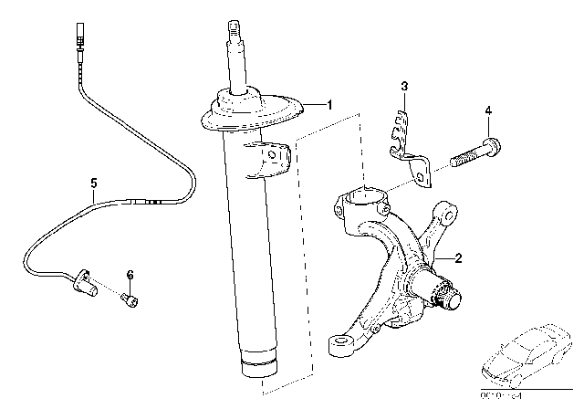 2003 BMW Z4 Front Spring Strut / Shock Absorber Diagram