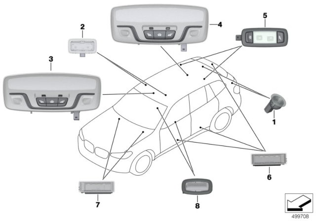 2020 BMW X3 Lamp Diagram for 63317948094